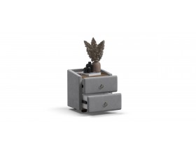 Тумба BOSS CLASSIC Велюр Монолит сталь, Орех селект