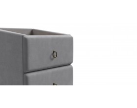 Тумба BOSS CLASSIC Велюр Монолит сталь, Орех селект