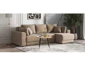 Босс Прайм ХЛ угловой диван Велюр Роял тауп