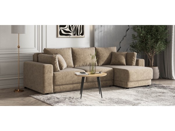 Диван угловой Босс Прайм ХЛ Велюр Роял тауп