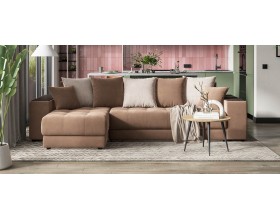 Дубай угловой диван Велюр Монолит мокко, Монолит латте