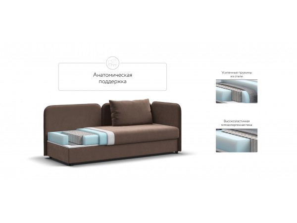 Тахта Ирис велюр Monolit мокко