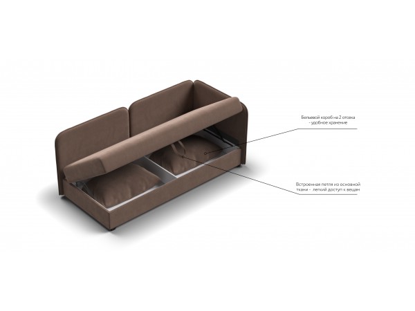 Тахта Ирис велюр Monolit мокко