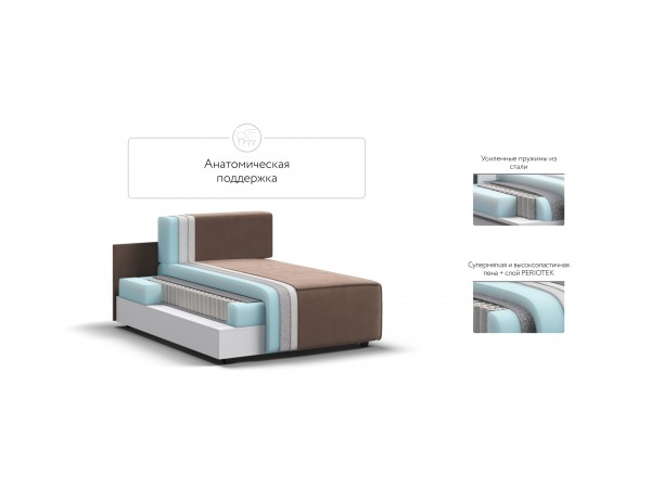 Оттоманка BOSS SOFT MODOOL велюр Monolit мокко