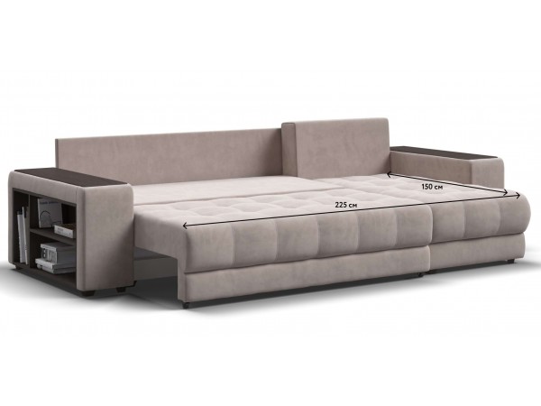 Угловой диван BOSS 3.0 XL велюр Monolit латте
