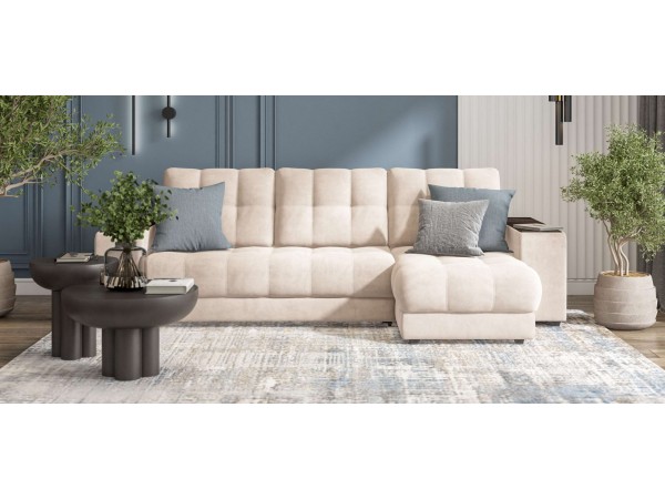 Угловой диван BOSS 3.0 XL велюр Monolit латте