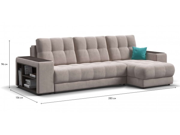 Угловой диван BOSS 3.0 XL велюр Monolit латте