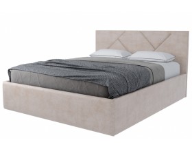 Распродажа. Кровать Лима 1,6 бежевая Velutto 04 (Велюр)