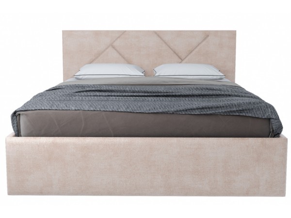 Распродажа. Кровать Лима 1,6 бежевая Velutto 04 (Велюр)