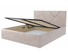 Распродажа. Кровать Лима 1,6 бежевая Velutto 04 (Велюр)