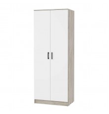 Шкаф Ронда 2-створчатый ШК-20 дуб крафт серый/белый