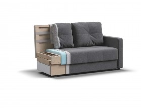 Диван двухместный Мартин Велюр Монолит сталь