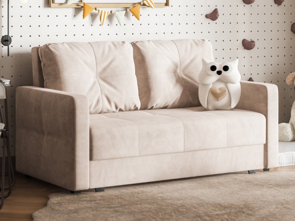 Диван двухместный Мартин Велюр Монолит латте