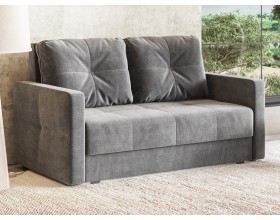 Диван двухместный Мартин Велюр Монолит серый