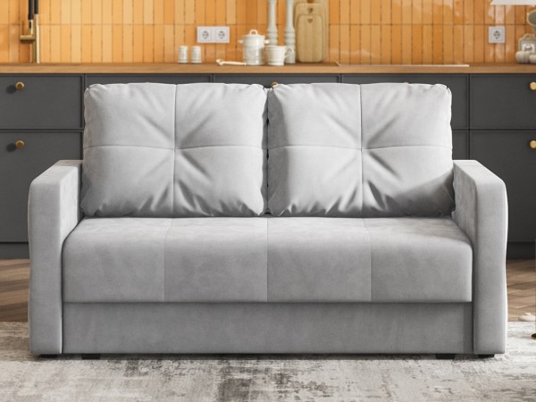 Диван двухместный Мартин Велюр Монолит сталь