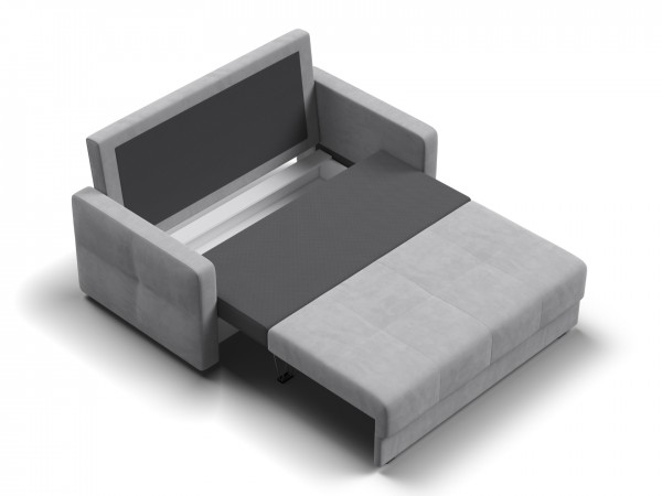 Диван двухместный Мартин Велюр Монолит сталь