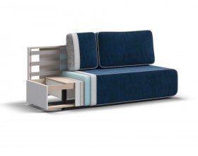 Диван Уно Мини Велюр Монолит сталь