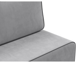 Диван Уно Мини Велюр Монолит сталь