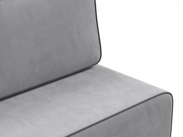 Диван Уно Мини Велюр Монолит сталь