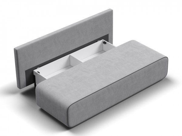 Диван Уно Мини Велюр Монолит сталь