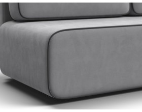 Диван Уно Мини Велюр Монолит сталь