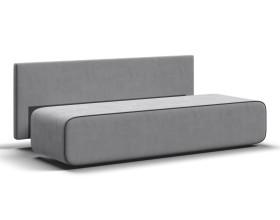 Диван Уно Мини Велюр Монолит сталь