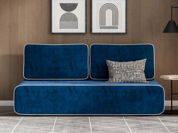 Диван Уно Мини Велюр Монолит синий