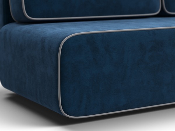 Диван Уно Мини Велюр Монолит синий