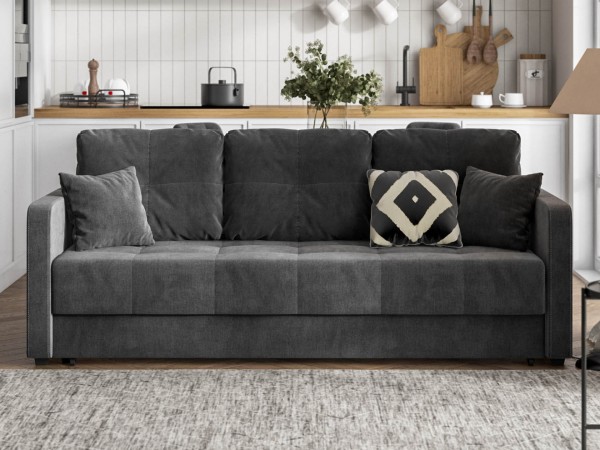 Диван Морган Велюр Монолит серый