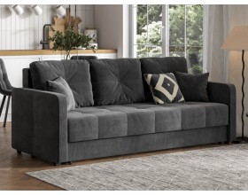 Диван Морган Велюр Монолит серый