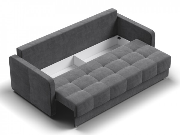 Диван Морган Велюр Монолит серый