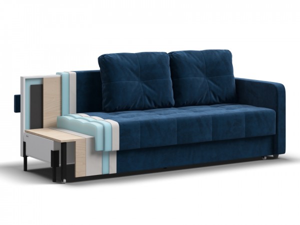 Диван Морган Велюр Монолит синий