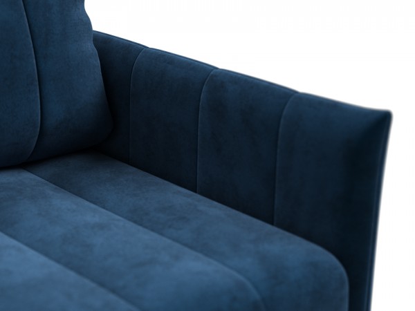 Диван Пекин Велюр Монолит синий