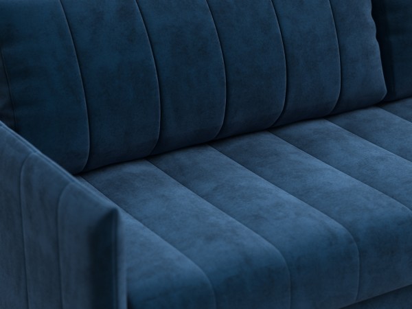 Диван Пекин Велюр Монолит синий