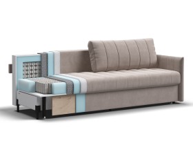 Диван Пекин Велюр Монолит латте