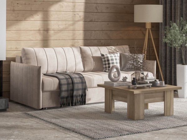 Диван Пекин Велюр Монолит латте