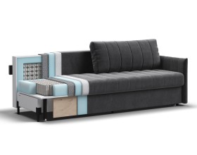 Диван Пекин Велюр Монолит серый