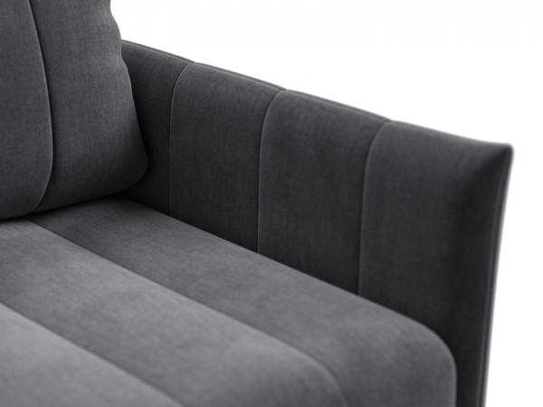 Диван Пекин Велюр Монолит серый