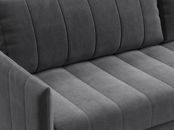 Диван Пекин Велюр Монолит серый