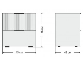 Тумба BOSS LINE Оникс серый, Графит софт
