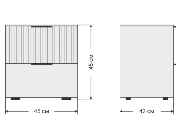 Тумба BOSS LINE Оникс серый, Графит софт