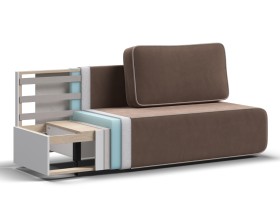 Диван Уно Мини Велюр Монолит мокко