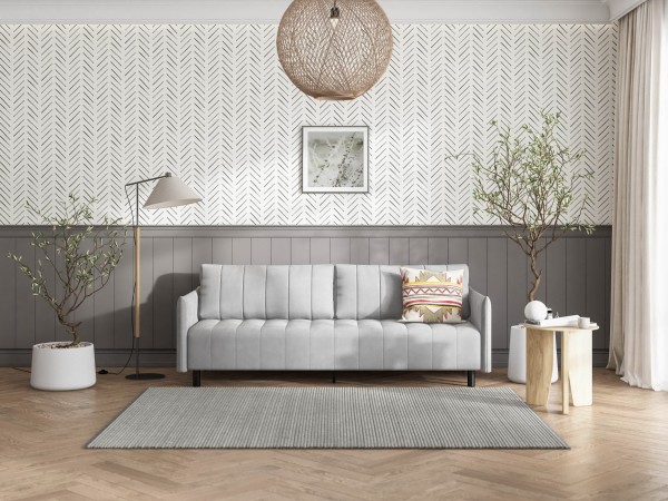 Диван Сканди Велюр Монолит сталь