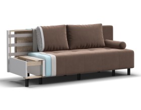 Диван Лукас Мини Велюр Монолит мокко