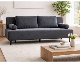 Диван Лукас Мини Велюр Монолит серый