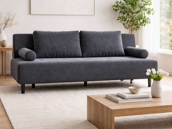 Диван Лукас Мини Велюр Монолит серый