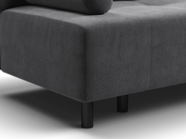 Диван Лукас Мини Велюр Монолит серый