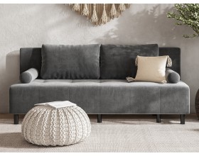 Диван Лукас Мини Велюр Монолит серый