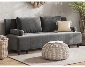 Диван Лукас Мини Велюр Монолит серый