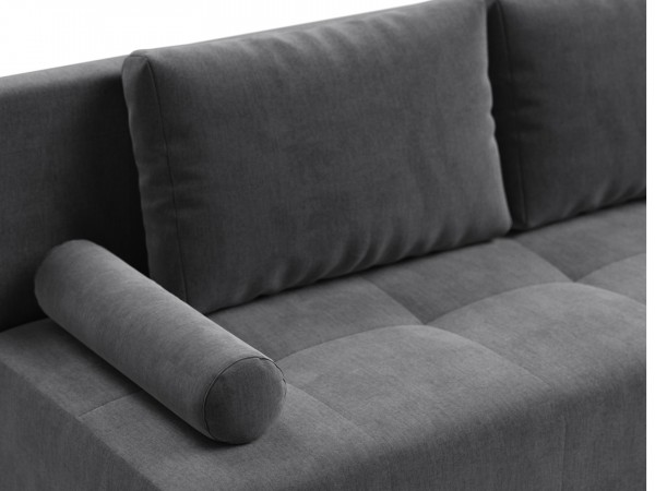 Диван Лукас Мини Велюр Монолит серый